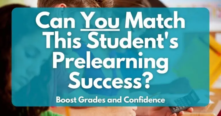 Can You Match This Student's Prelearning Success